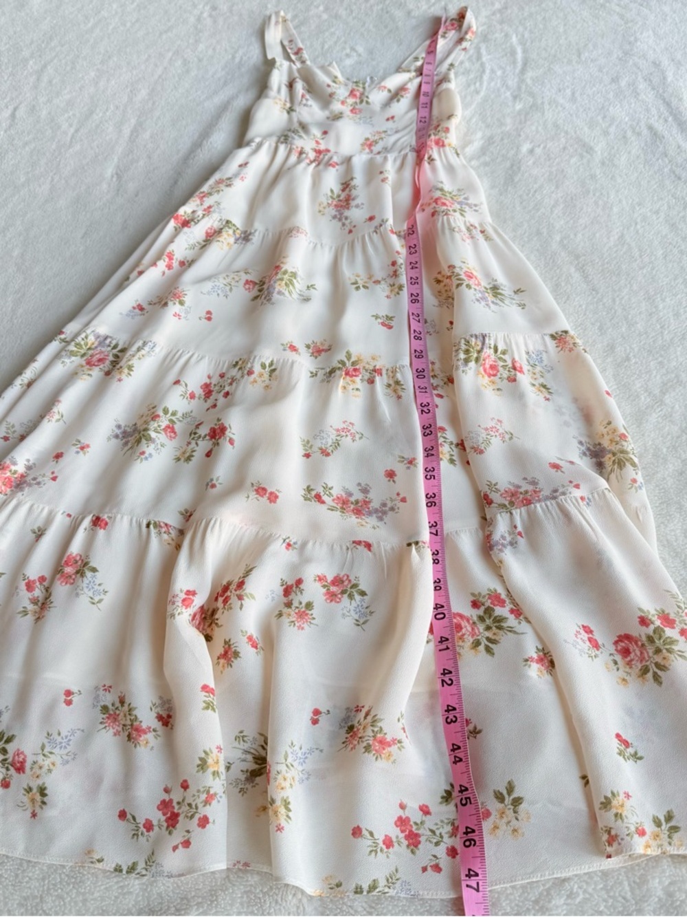 Reformation Aviva Ivory Floral Sleeveless Midi Dress XS (0) - Picture 4 of 10